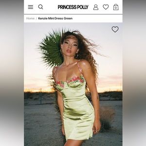 kenzie mini dress green